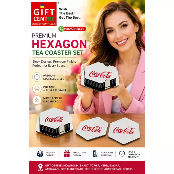 Hexagon Tea Coaster Set