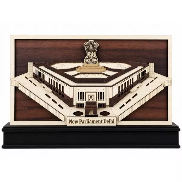 New Parliament Delhi Memento | Multi-layer MDF Showpiece