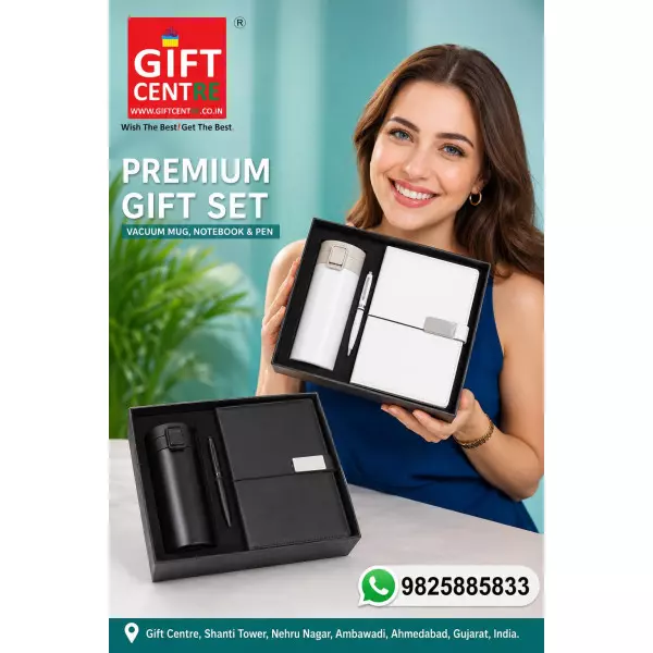 Vaccum Mug, Notebook & Pen Gifts