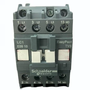 Schneider Contactor Installed In An Industrial Panel Showing Connection Points
