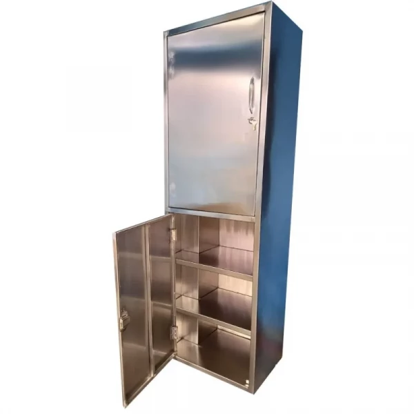 Personal Apron Cabinet With Stainless Steel Finish Inside Cleanroom