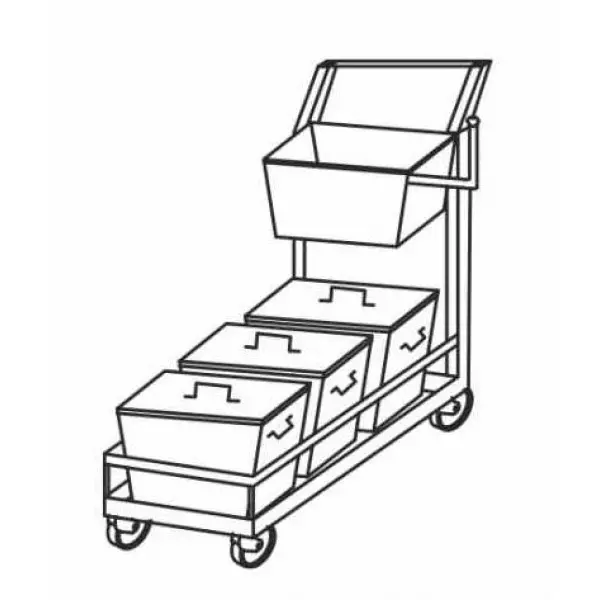 Stainless Steel Transport Trolley Used For Moving Materials Inside Pharmaceutical Facility