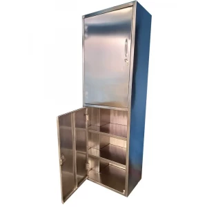 Visitor Cabinet Stainless Steel With Multiple Shelves Designed For Pharmaceutical Cleanroom Storage