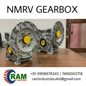 NMRV Gearbox Showing Parallel Shaft Configuration In Industrial Setting