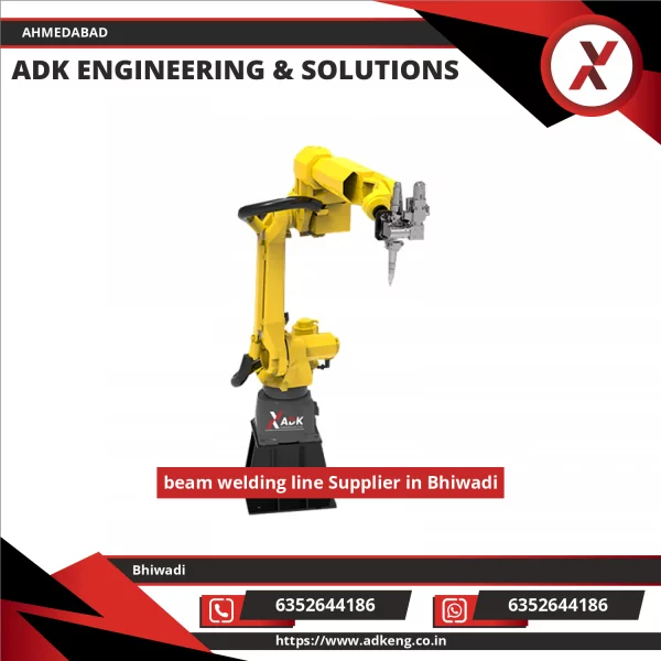 Beam Welding Line Machinery Operating In Industrial Setting