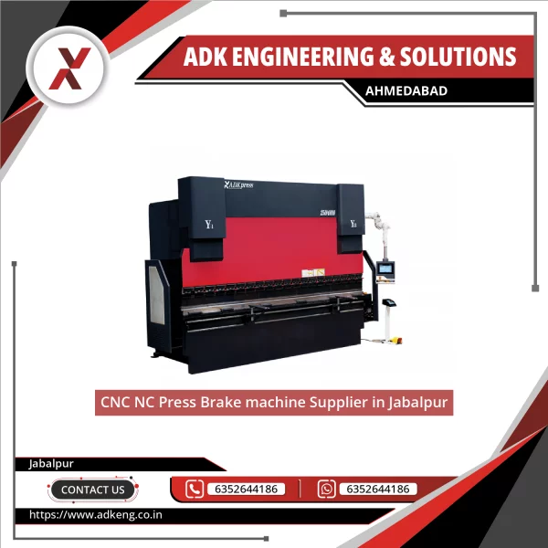 CNC NC Press Brake Machine Bending Metal Sheets In Industrial Workshop