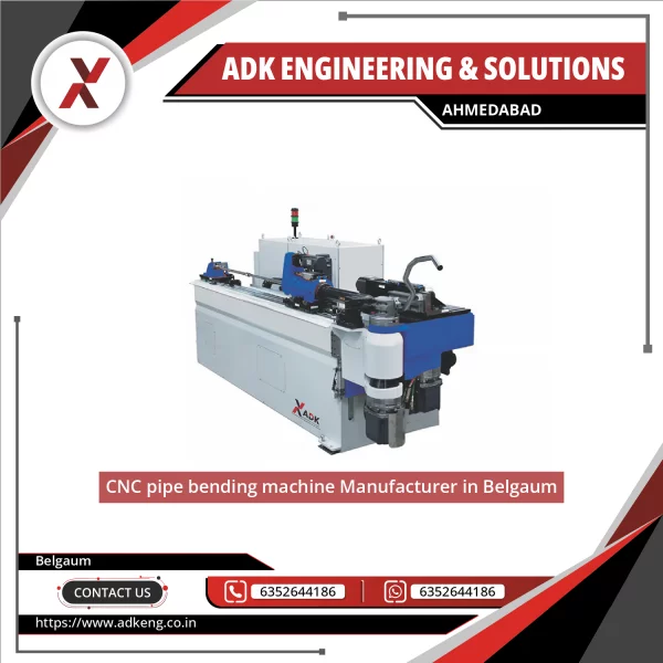 CNC Pipe Bending Machine Operating In Industrial Workshop