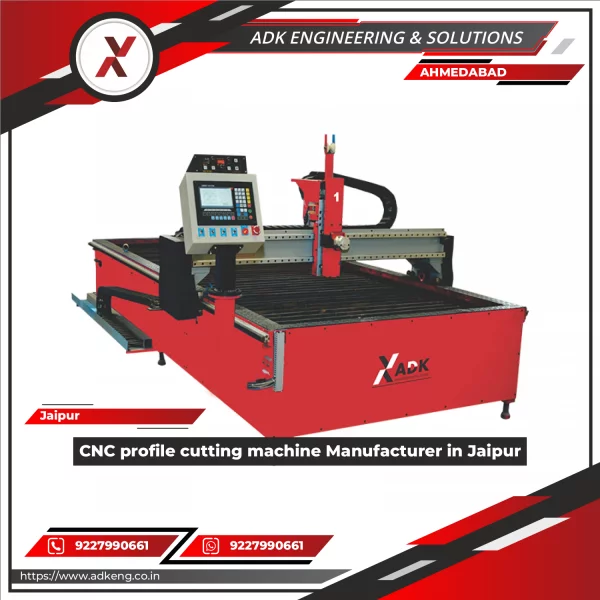 CNC Profile Cutting Machine Operating On Metal Sheet