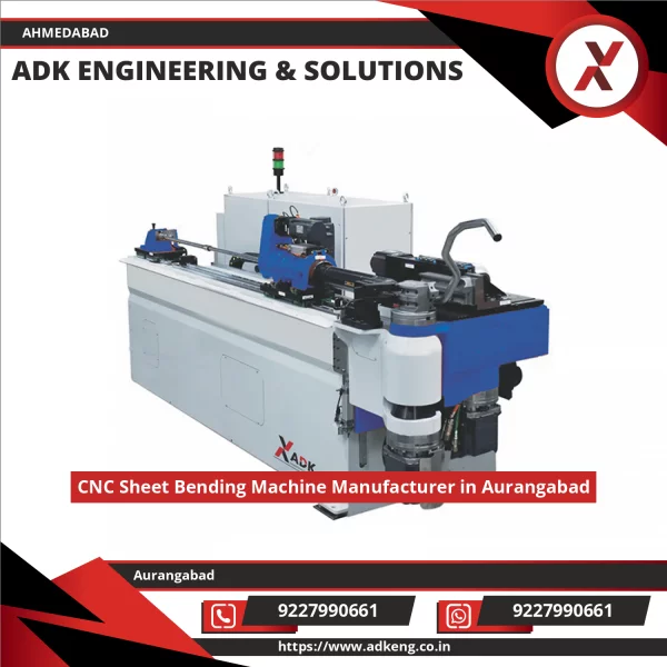 CNC Sheet Bending Machine Installed In Industrial Workshop
