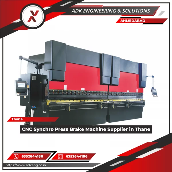 CNC Synchro Press Brake Machine Operating In A Workshop