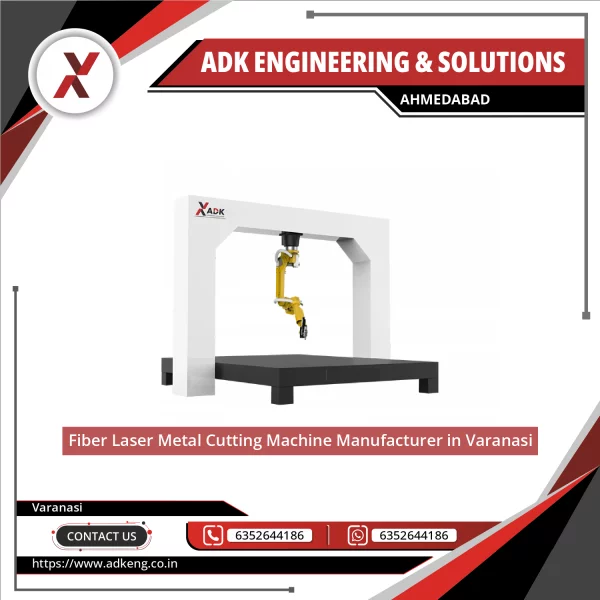 Fiber Laser Metal Cutting Machine Operating In An Industrial Workshop