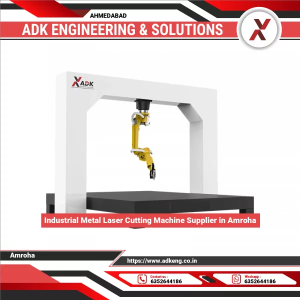 Industrial Metal Laser Cutting Machine Operating On Steel Sheet