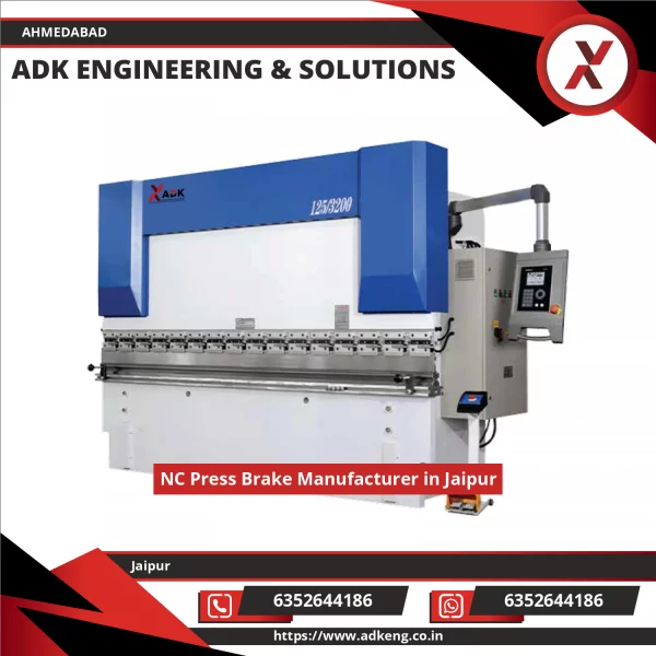 NC Press Brake Machine Operating In Industrial Metal Fabrication