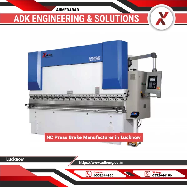 NC Press Brake Machine Showing Heavy Load Bearing Frame And Control Panel