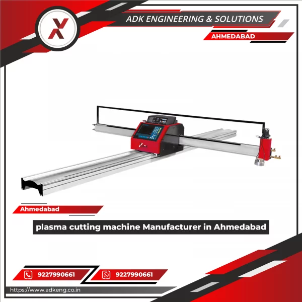 Plasma Cutting Machine Operating On Metal Sheet In Factory Setting
