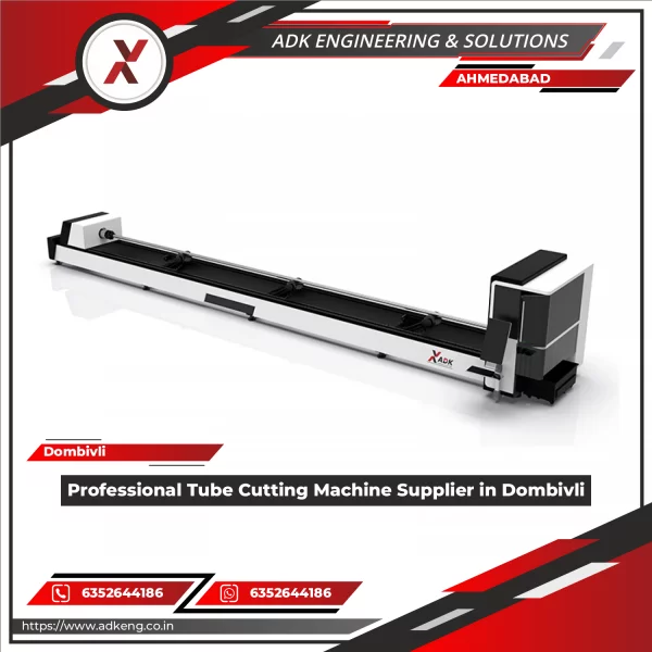Professional Tube Cutting Machine Operating On Metal Tubes