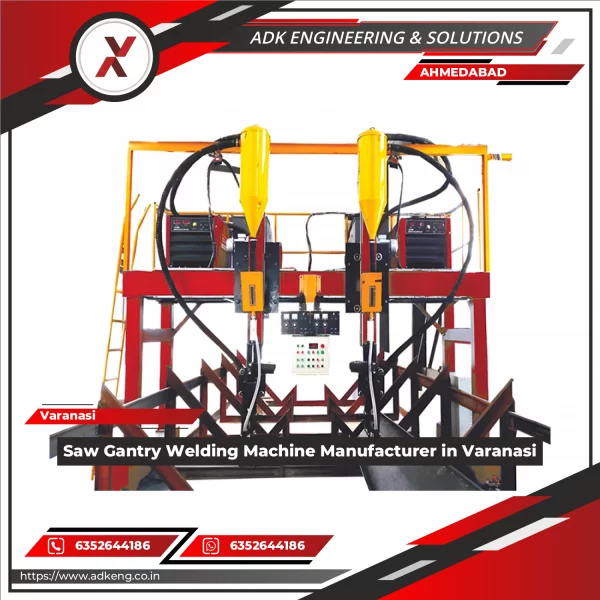 Industrial Saw Gantry Welding Machine Operating In Factory Setting