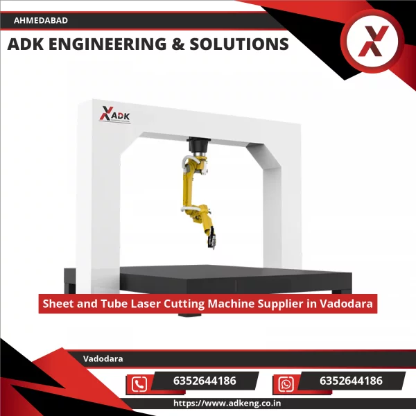 Sheet And Tube Laser Cutting Machine Showing Cutting Process On Metal Sheet