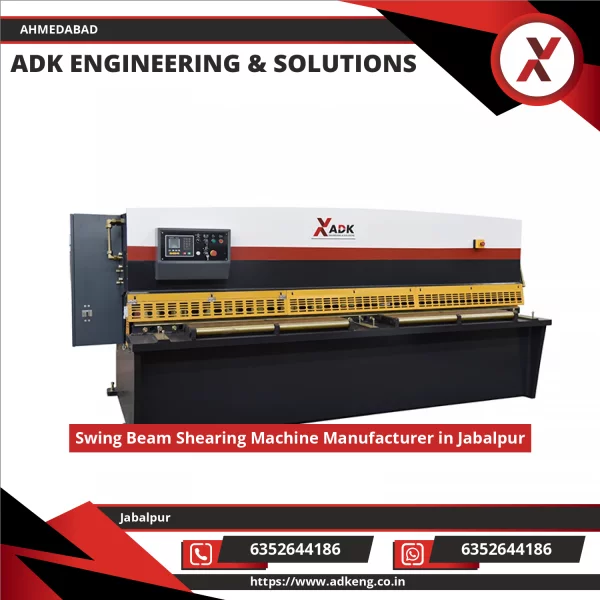 Swing Beam Shearing Machine Operating In An Industrial Setting