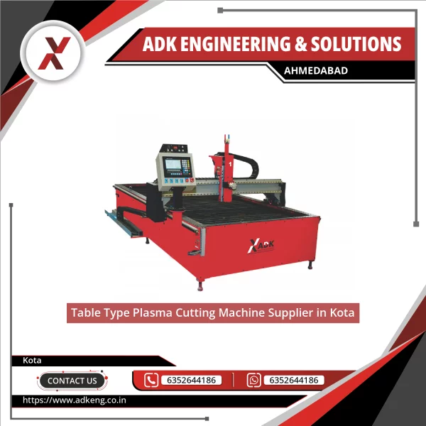 Table Type Plasma Cutting Machine Operating In Industrial Workshop Environment