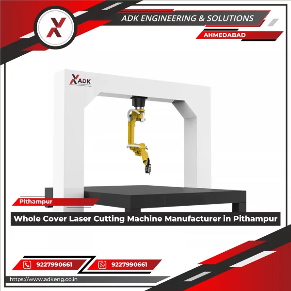 Whole Cover Laser Cutting Machine Operating On Metal Sheet