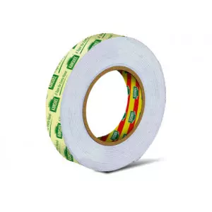 Double Sided Foam Adhesive Tape Roll Showing Foam Core Between Two Sticky Layers