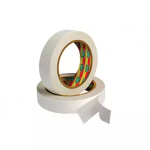 Rolls Of Double Sided Tissue Tape Stacked In Manufacturing Unit