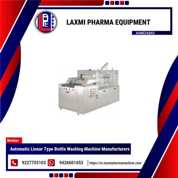 Automatic Linear Type Bottle Washing Machine Manufacturers In Mumbai