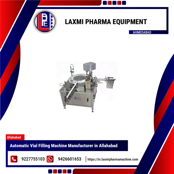 Automatic Vial Filling Machine Operating Inside A Pharmaceutical Plant
