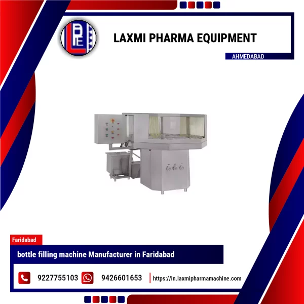 Automatic Bottle Filling Machine With Conveyor System In Industrial Setup