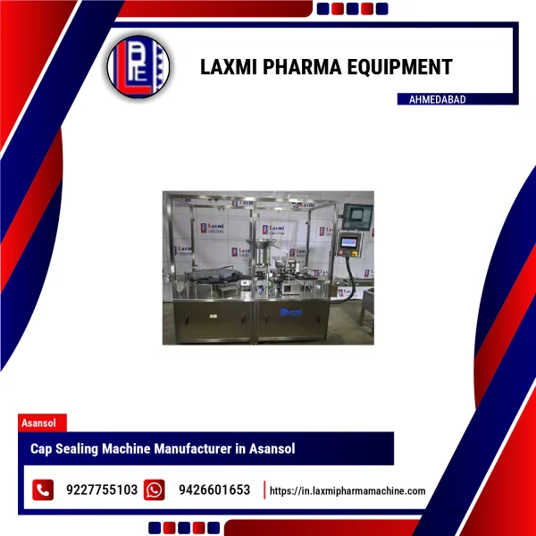 Cap Sealing Machine Operating On A Pharmaceutical Packaging Line