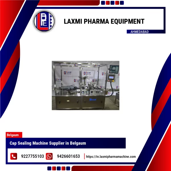 Automatic Cap Sealing Machine Operating On Pharmaceutical Bottles