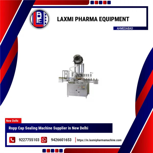 Ropp Cap Sealing Machine Working On A Pharmaceutical Vial Line