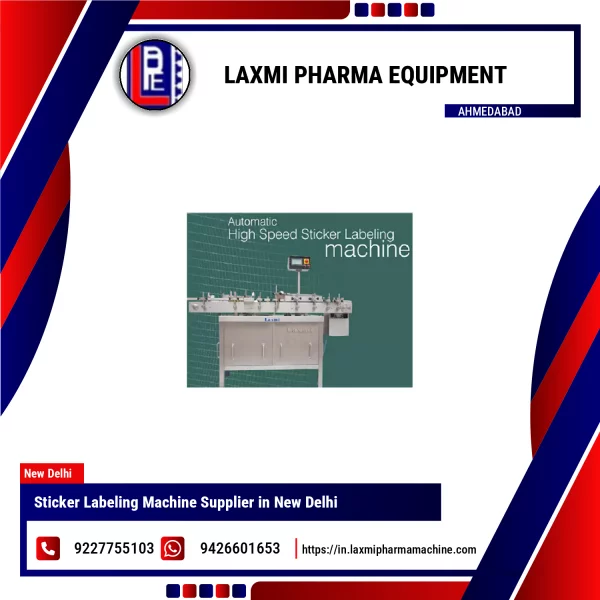 Sticker Labeling Machine Working On Pharmaceutical Bottles