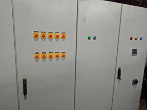 PLC Control Panel With Wiring And Components