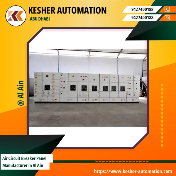 Air Circuit Breaker Panel Installed For Industrial Use Showing Control Switches And Wiring