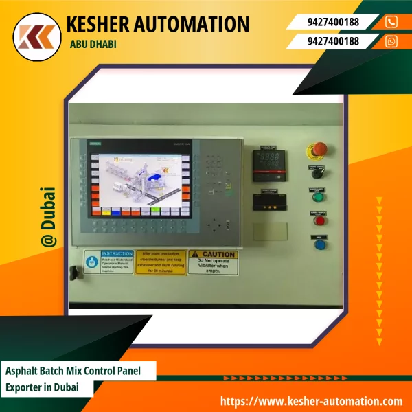 Asphalt Batch Mix Control Panel Setup At An Industrial Site