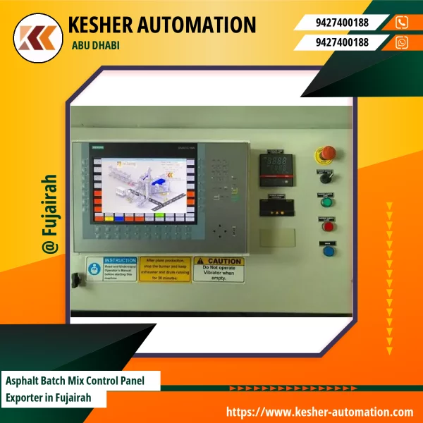 Asphalt Batch Mix Control Panel Installed At Industrial Site