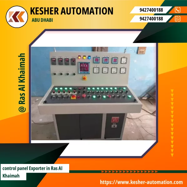 Control Panel With Electrical Components And Wiring Inside Metal Enclosure