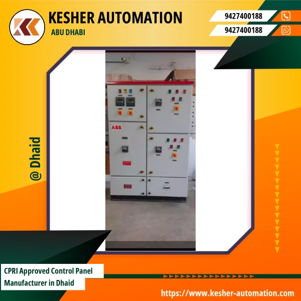 CPRI Approved Electrical Control Panel Showing Wiring And Components