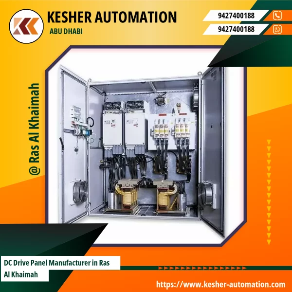 DC Drive Panel With Control Switches And Wiring Inside Metal Enclosure