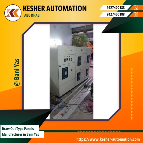 Draw Out Type Electrical Panel Showing Modular Compartments And Wiring Connections