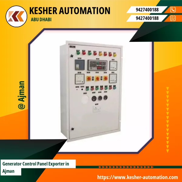 Generator Control Panel With Protective Switches And Display Unit