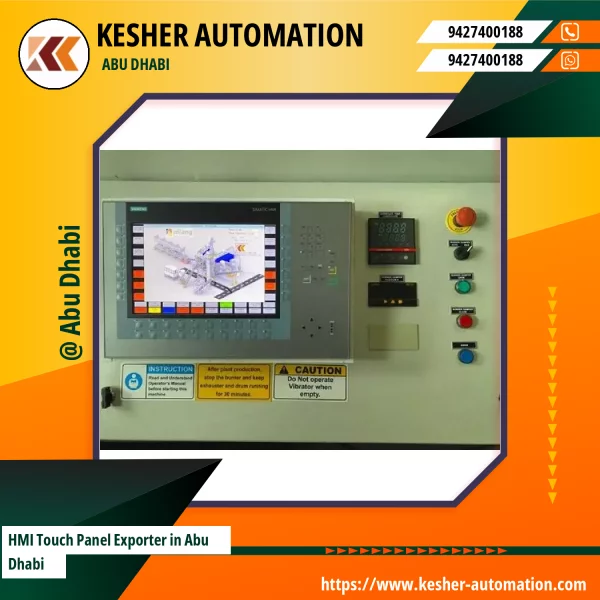 HMI Touch Panel Installed In Industrial Control System