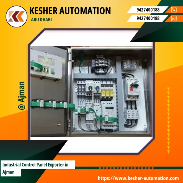 Industrial Control Panel Showing Electrical Wiring And Components
