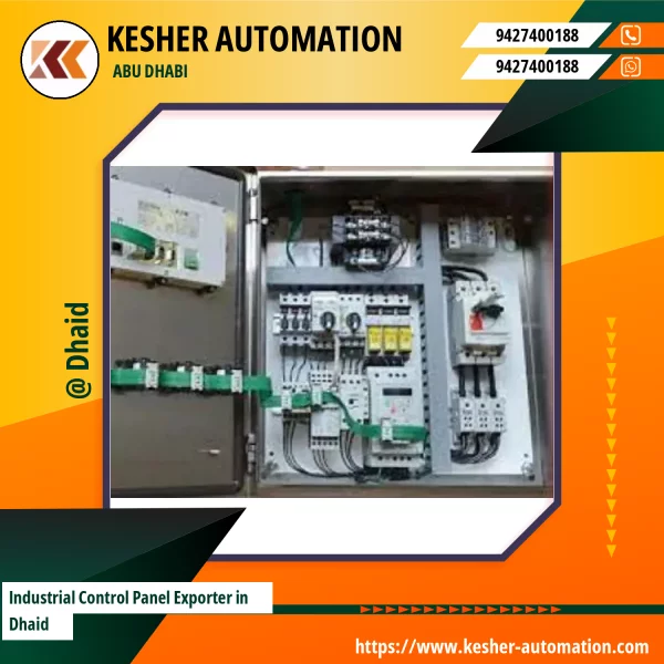 Industrial Control Panel Showing Wiring And Components