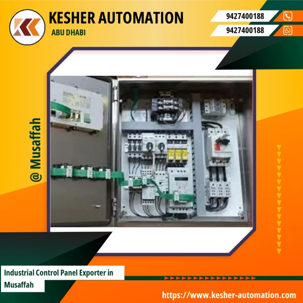 Industrial Control Panel Installed At An Industrial Site Showing Wiring And Components