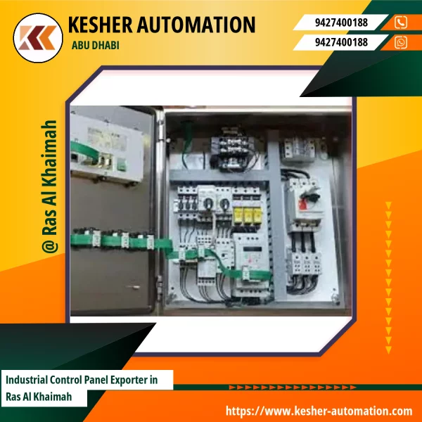 Industrial Electrical Control Panel With Wiring And Components