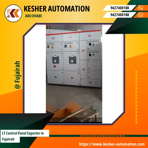 Low Tension Control Panel With Electrical Components Mounted Inside Metal Enclosure