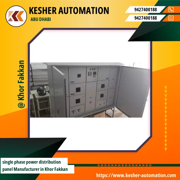 Single Phase Power Distribution Panel Showing Internal Components